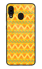 Tribal Pattern Samsung A20/M10s Glass Case Back Cover by Casekaro