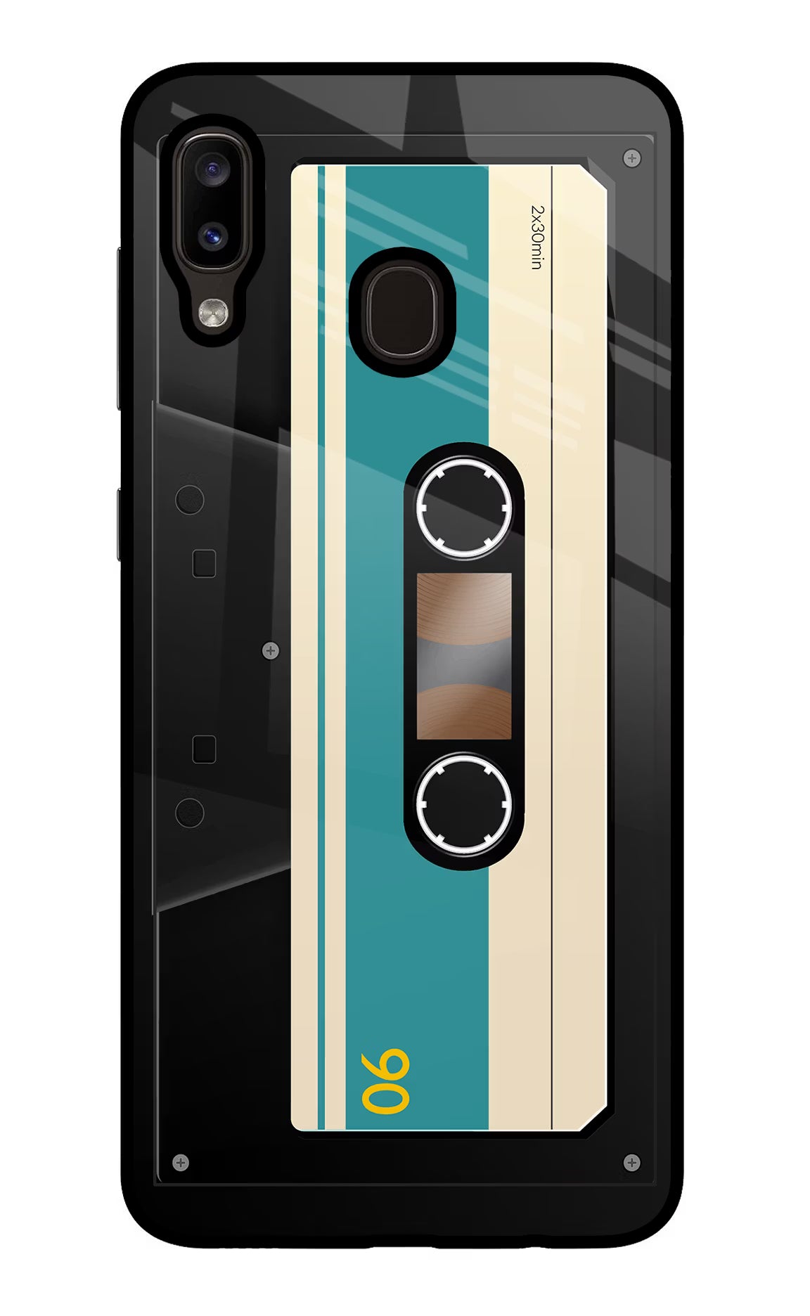 Cassette Samsung A20/M10s Glass Case Back Cover by Casekaro