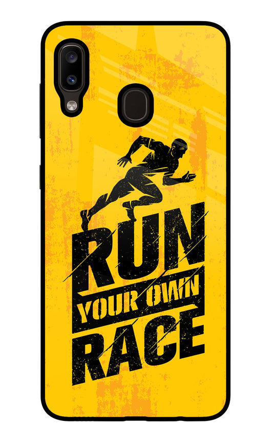 Run Your Own Race Samsung A20/M10s Glass Case