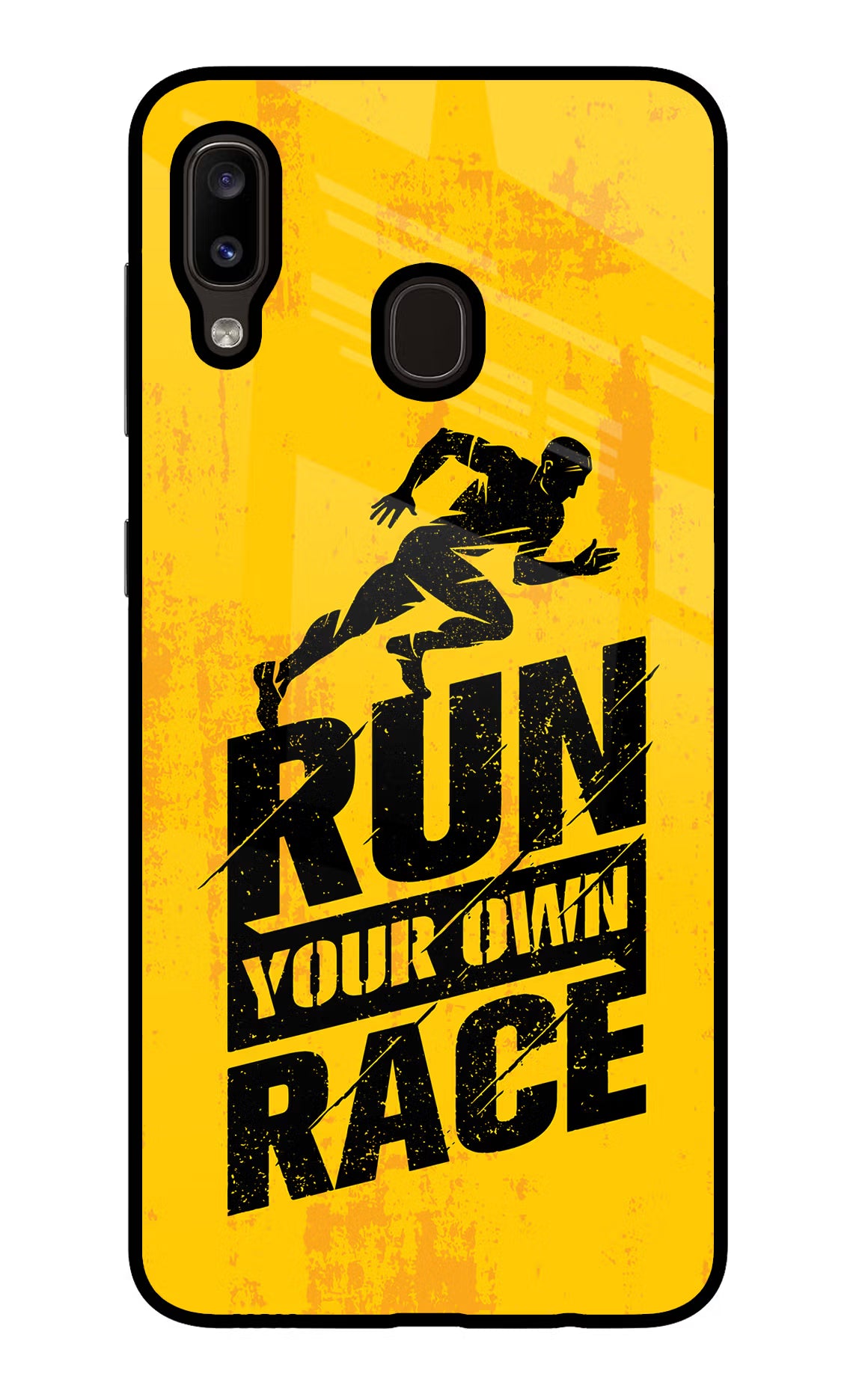 Run Your Own Race Samsung A20/M10s Glass Case Back Cover by Casekaro