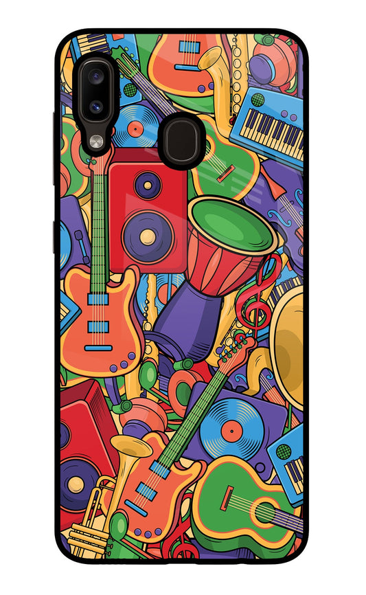 Music Instrument Doodle Samsung A20/M10s Glass Case