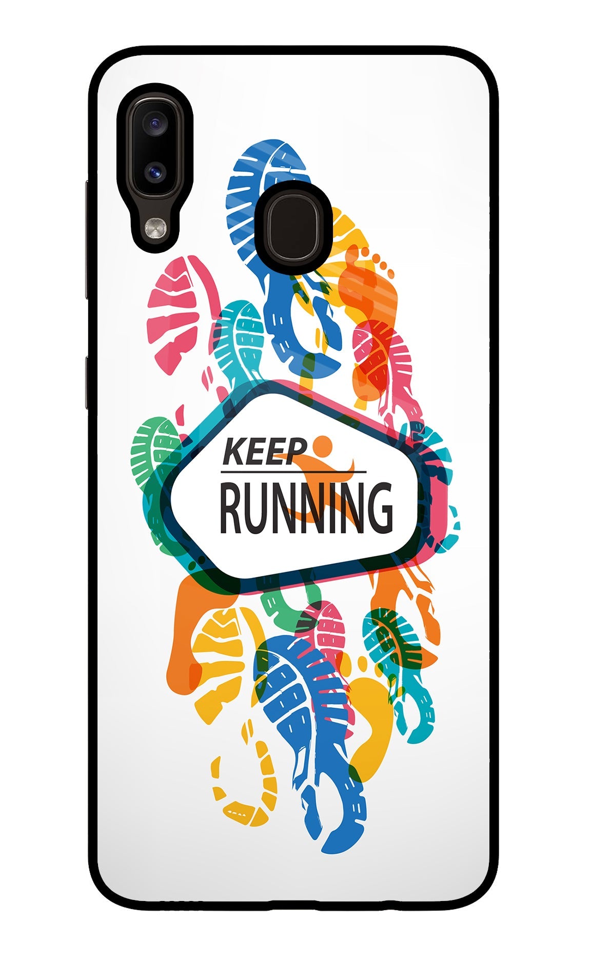 Keep Running Samsung A20/M10s Glass Case