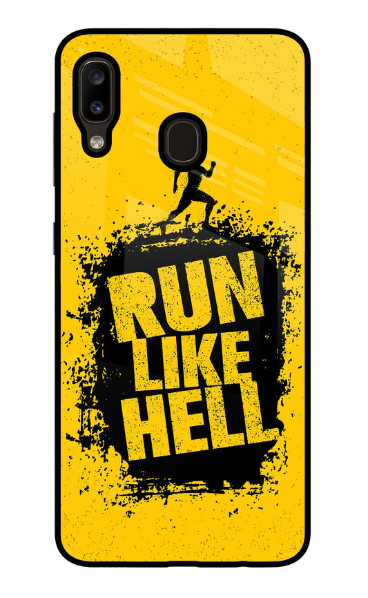 Run Like Hell Samsung A20/M10s Glass Case