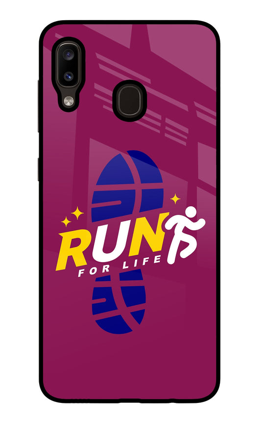 Run for Life Samsung A20/M10s Glass Case