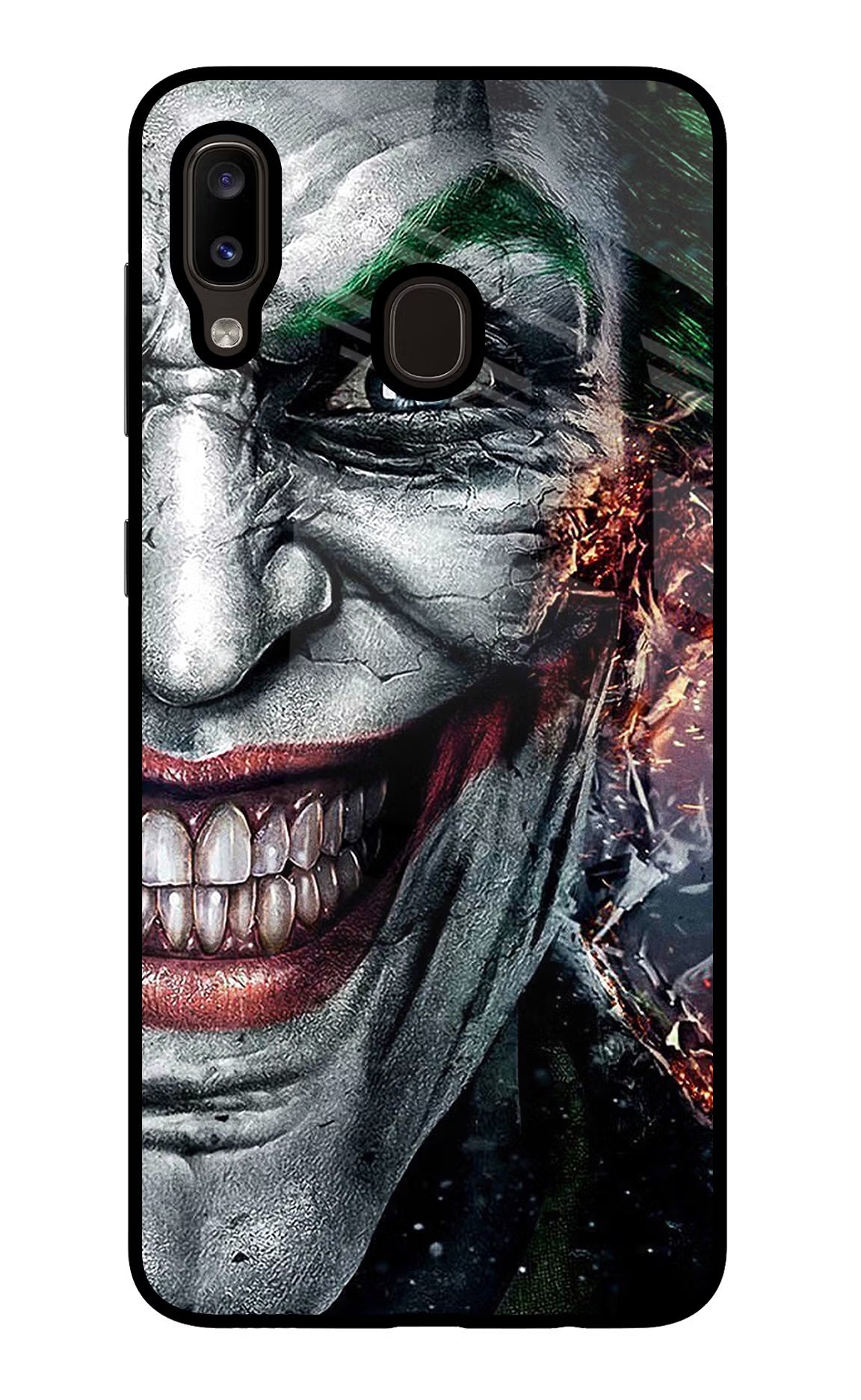 Joker Cam Samsung A20/M10s Glass Case Back Cover by Casekaro