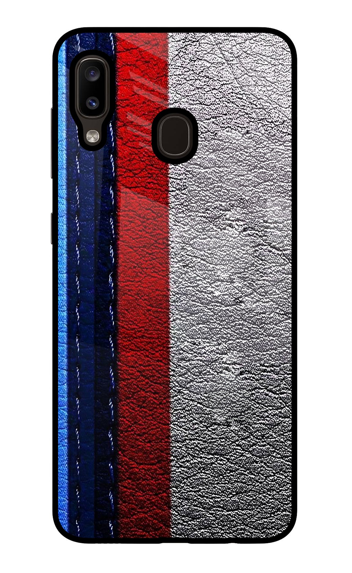 BMW Stripes Samsung A20/M10s Glass Case