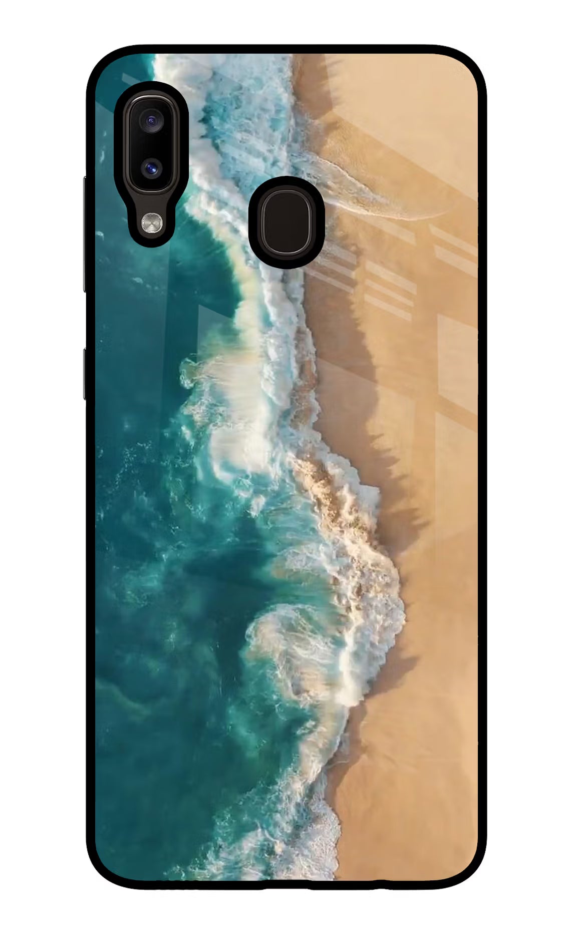 Ocean Beach Samsung A20/M10s Glass Case Back Cover by Casekaro