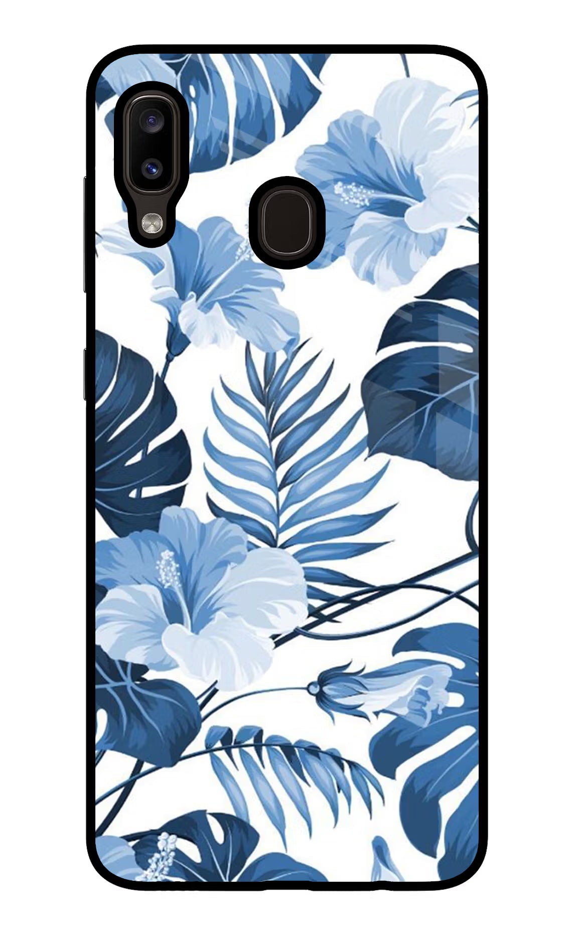 Fabric Art Samsung A20/M10s Glass Case Back Cover by Casekaro