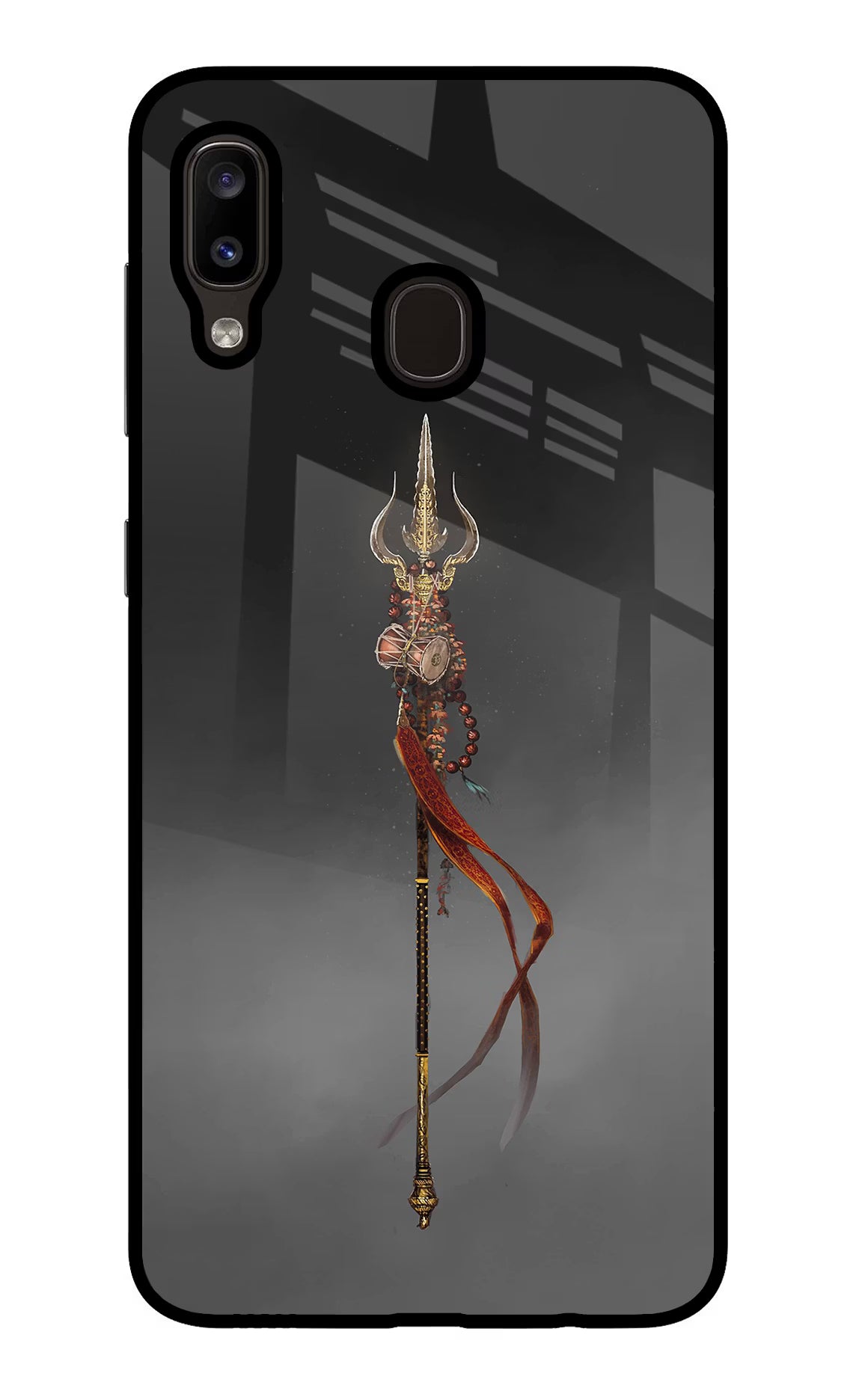 Shiv Trishul Samsung A20/M10s Glass Case Back Cover by Casekaro
