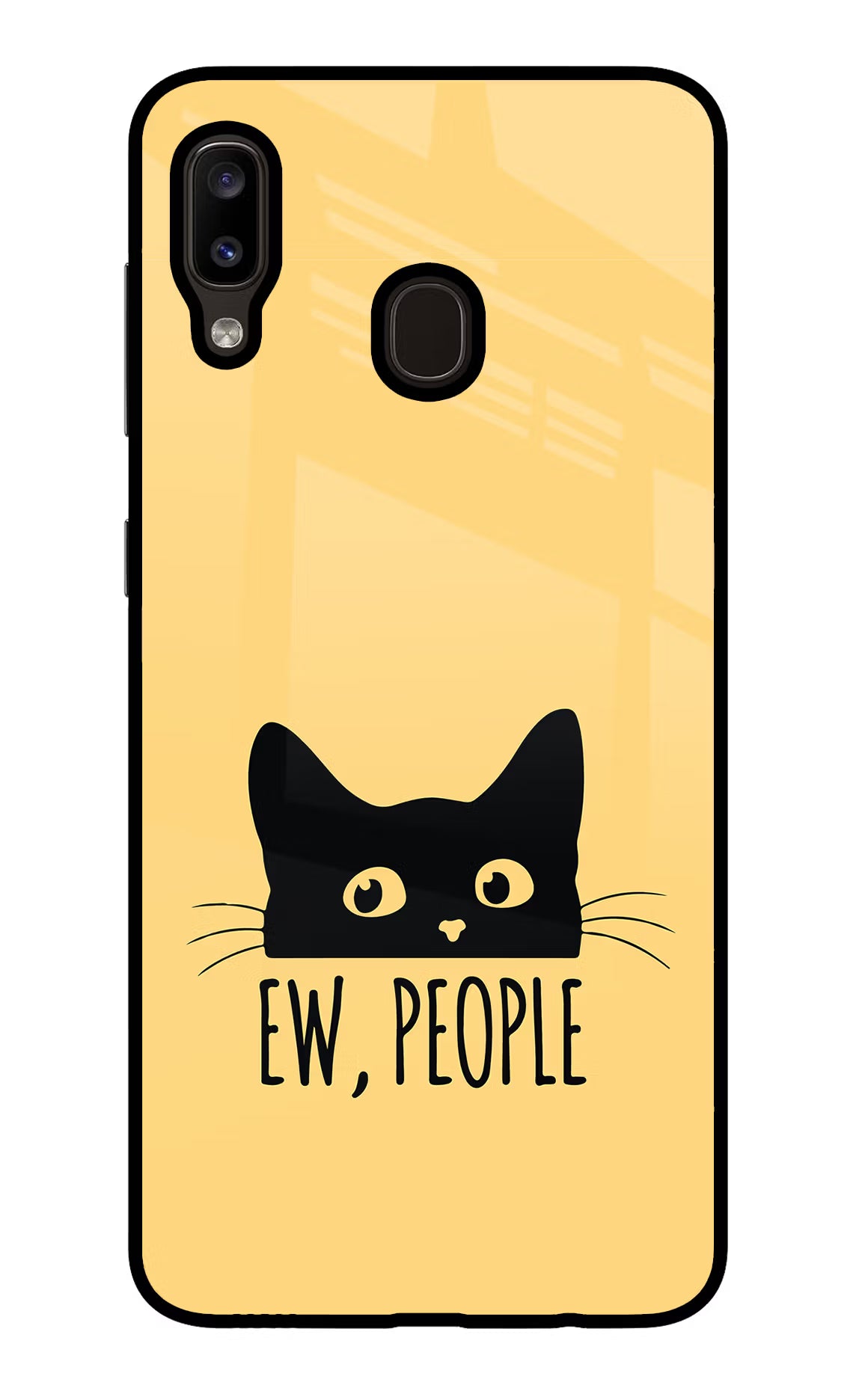 Ew People Catitude Samsung A20/M10s Glass Case Back Cover by Casekaro