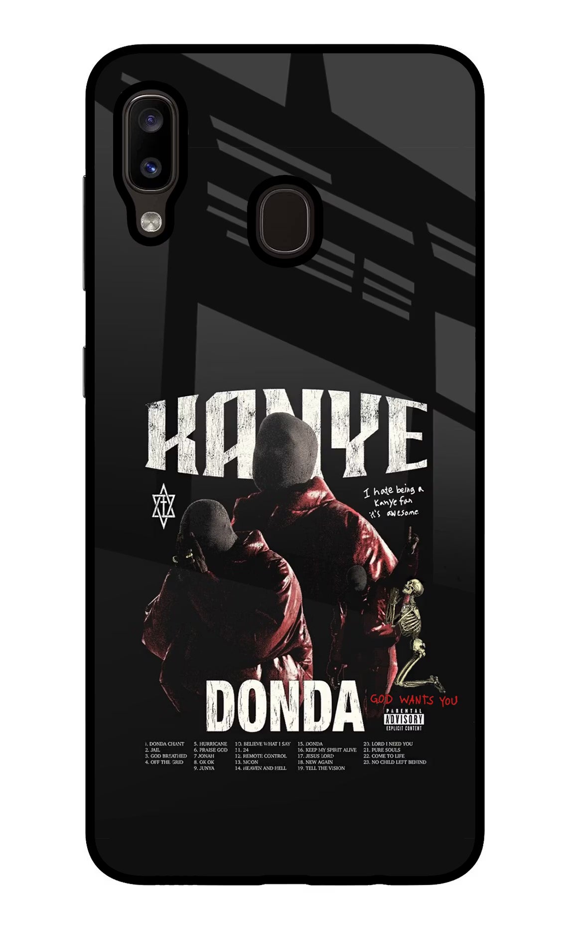 Donda Kanye West Samsung A20/M10s Glass Case Back Cover by Casekaro