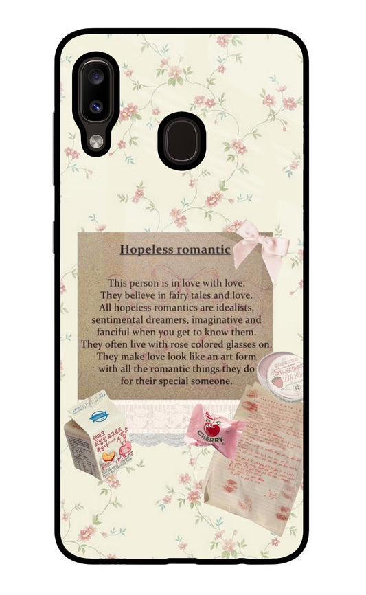 Hopeless Romantic Samsung A20/M10s Glass Case