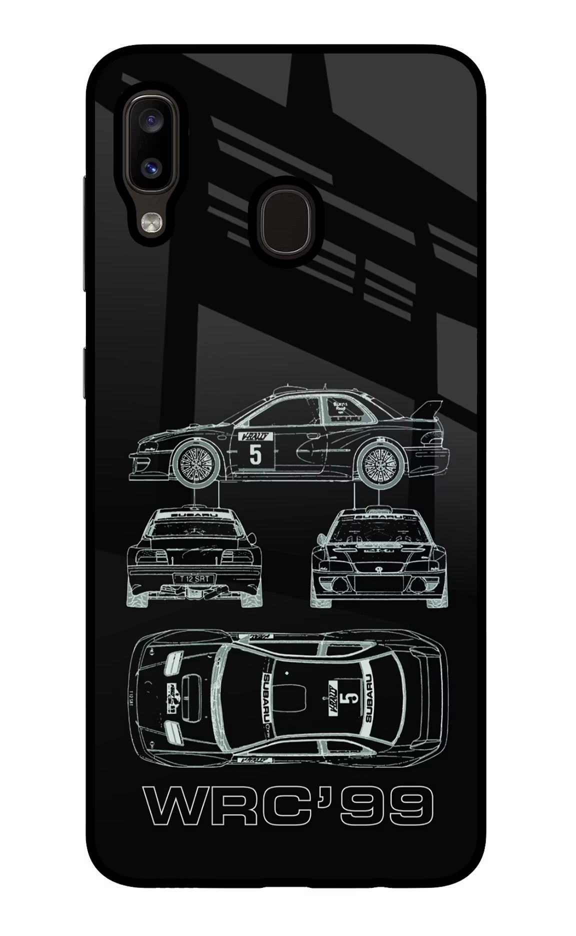 WRC'99 Samsung A20/M10s Glass Case Back Cover by Casekaro