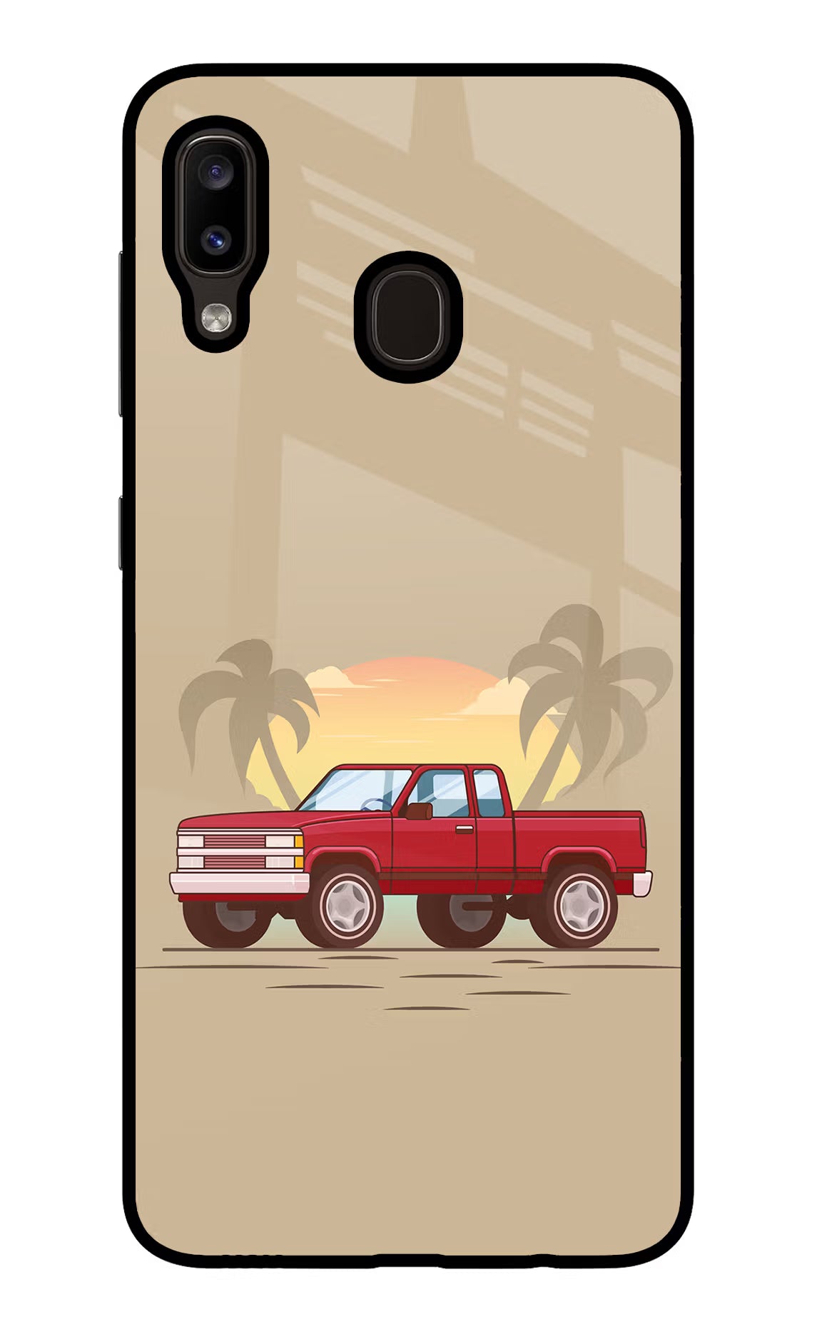 Desert Classic Drive Samsung A20/M10s Glass Case Back Cover by Casekaro