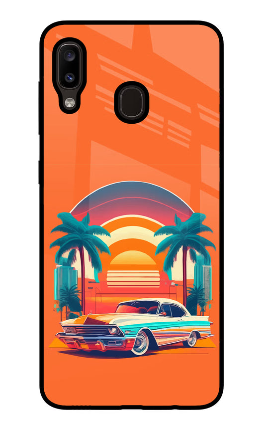 Palm Drive 80s Samsung A20/M10s Glass Case