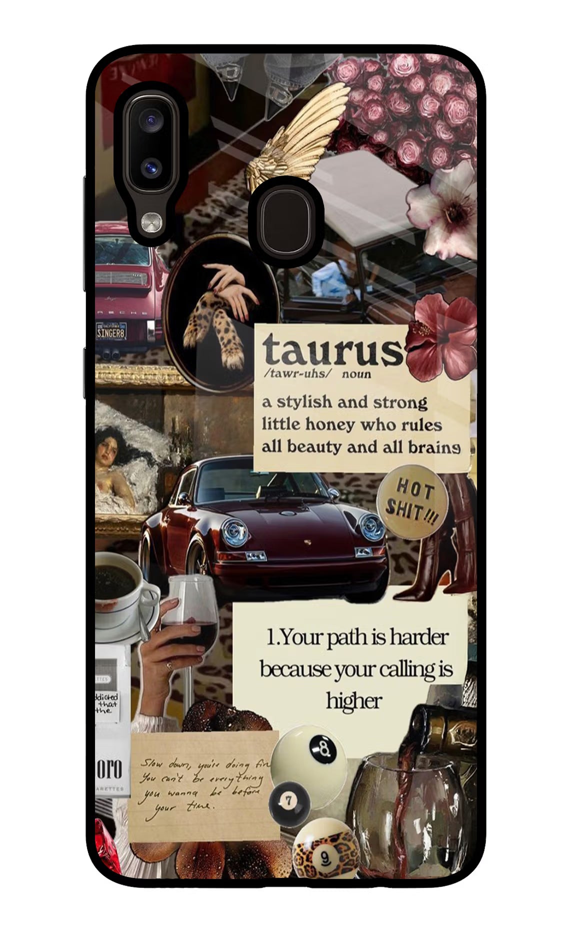 Taurus Zodiac Samsung A20/M10s Glass Case