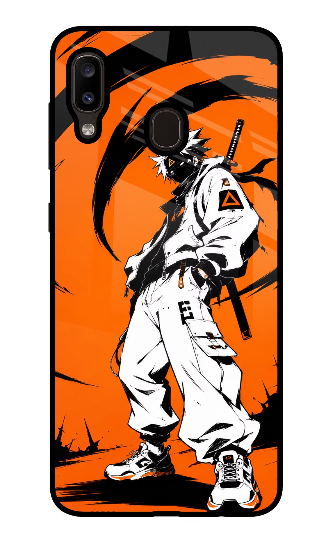 Street Samurai  Samsung A20/M10s Glass Case Back Cover by Casekaro