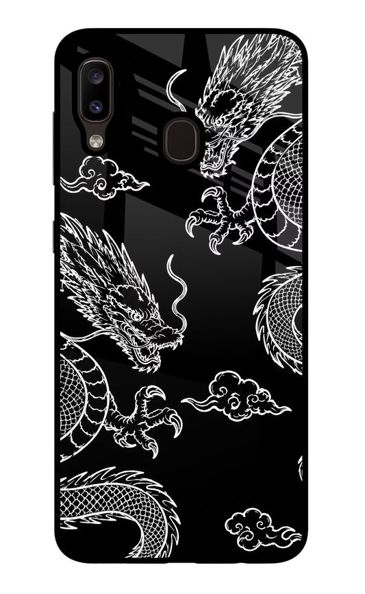 Twin Dragons Samsung A20/M10s Glass Case