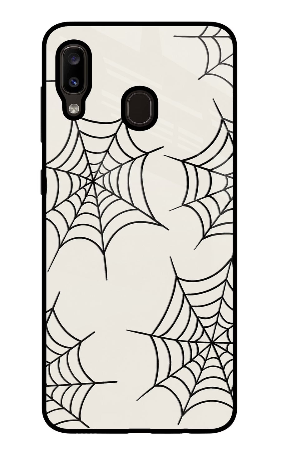 Spider Web Samsung A20/M10s Back Cover, Glass case