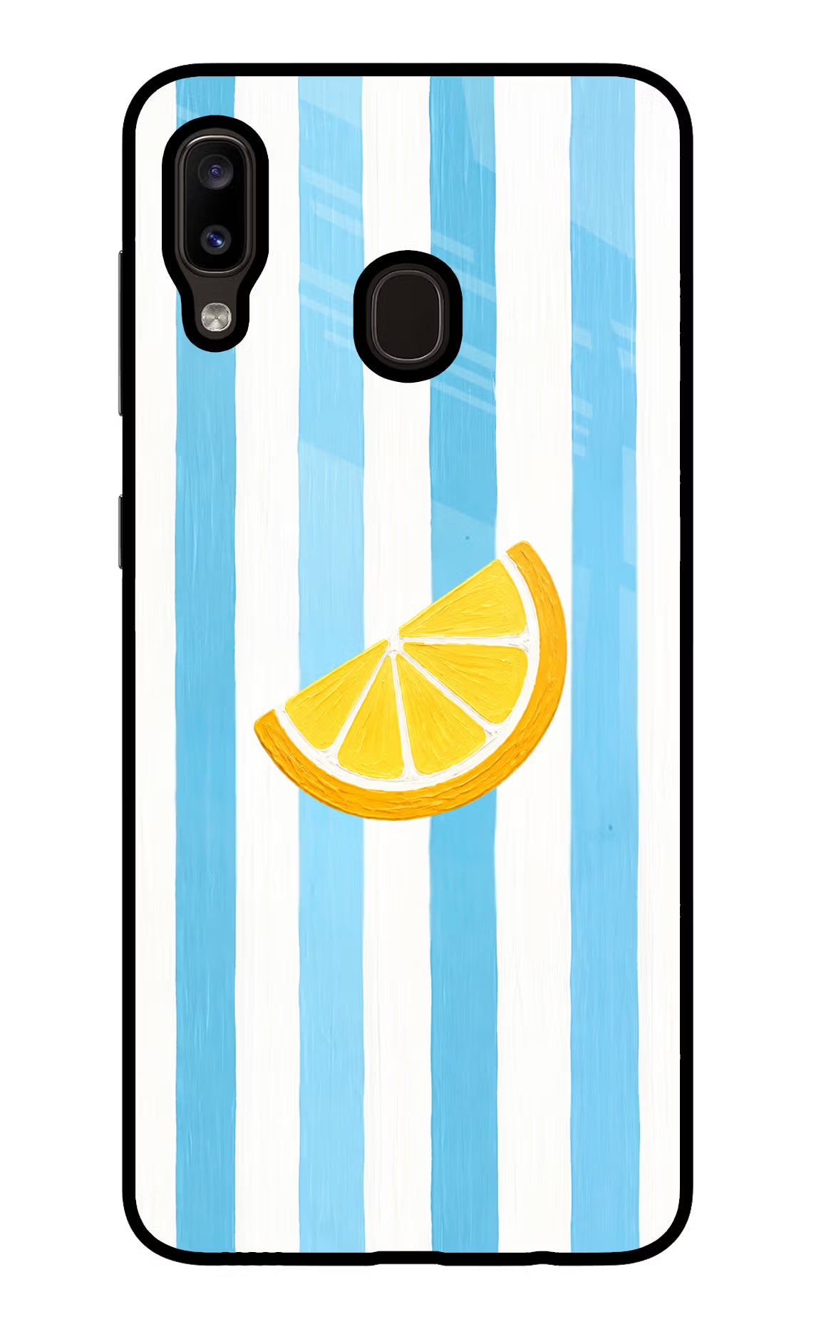 Summer Lemon Samsung A20/M10s Glass Case Back Cover by Casekaro