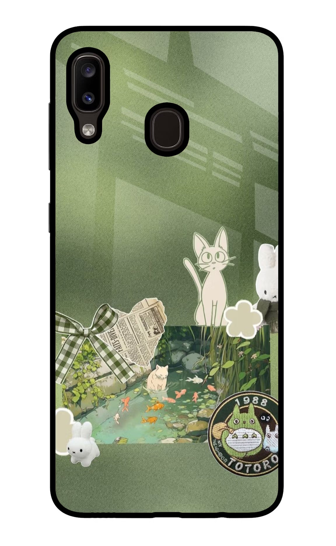 Aesthetic anime Samsung A20/M10s Glass Case
