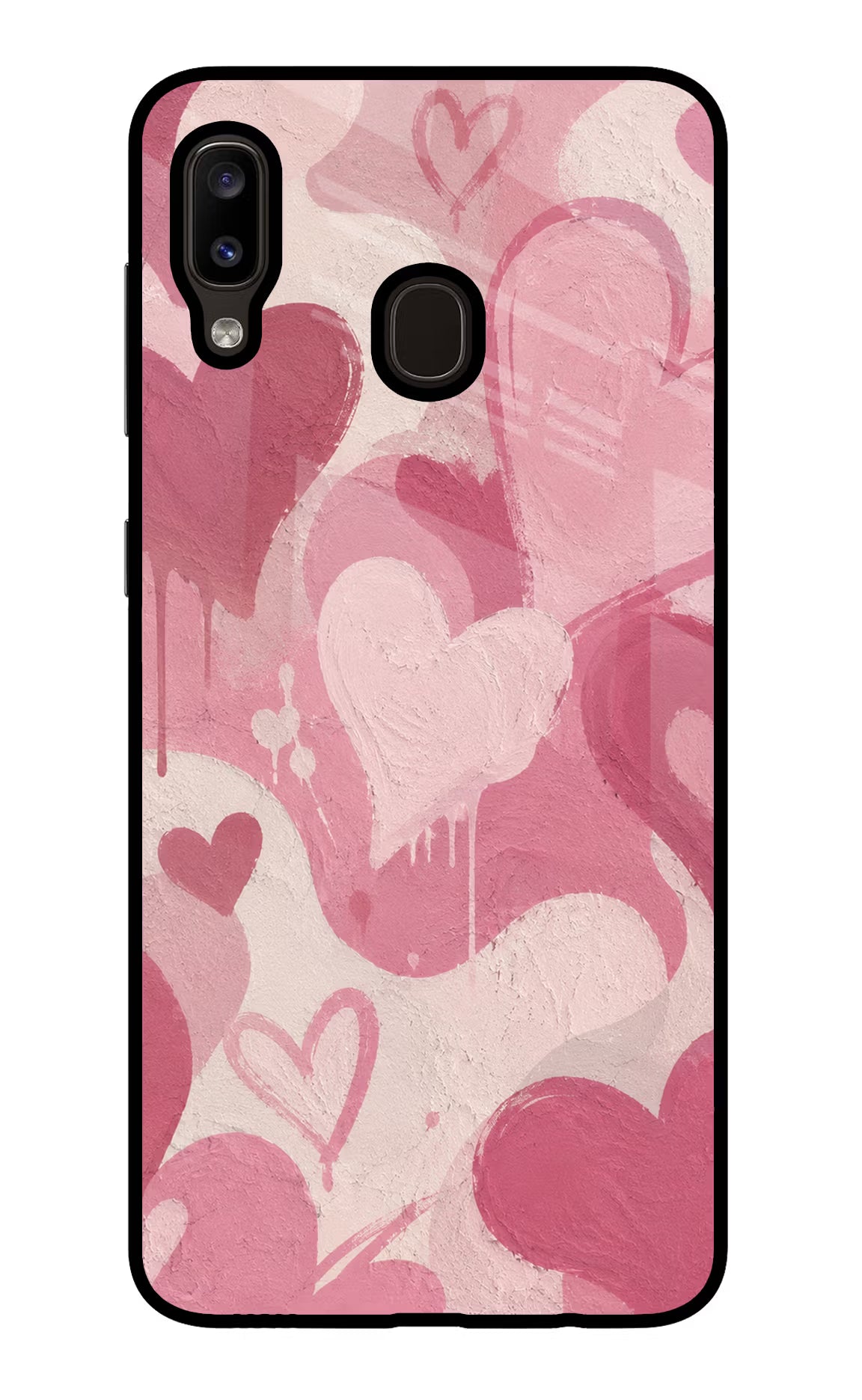 Hearty case Samsung A20/M10s Glass Case Back Cover by Casekaro