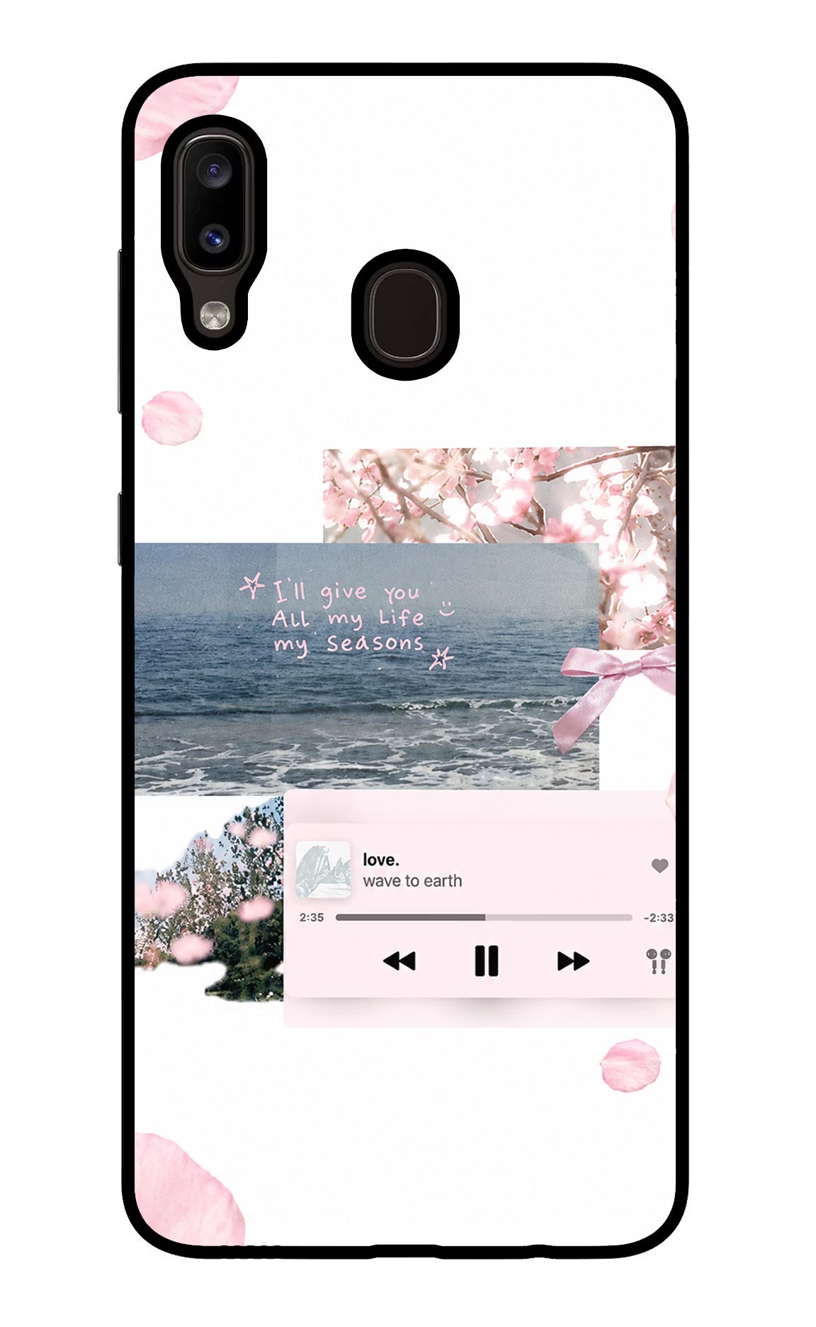 Wave to earth Samsung A20/M10s Glass Case