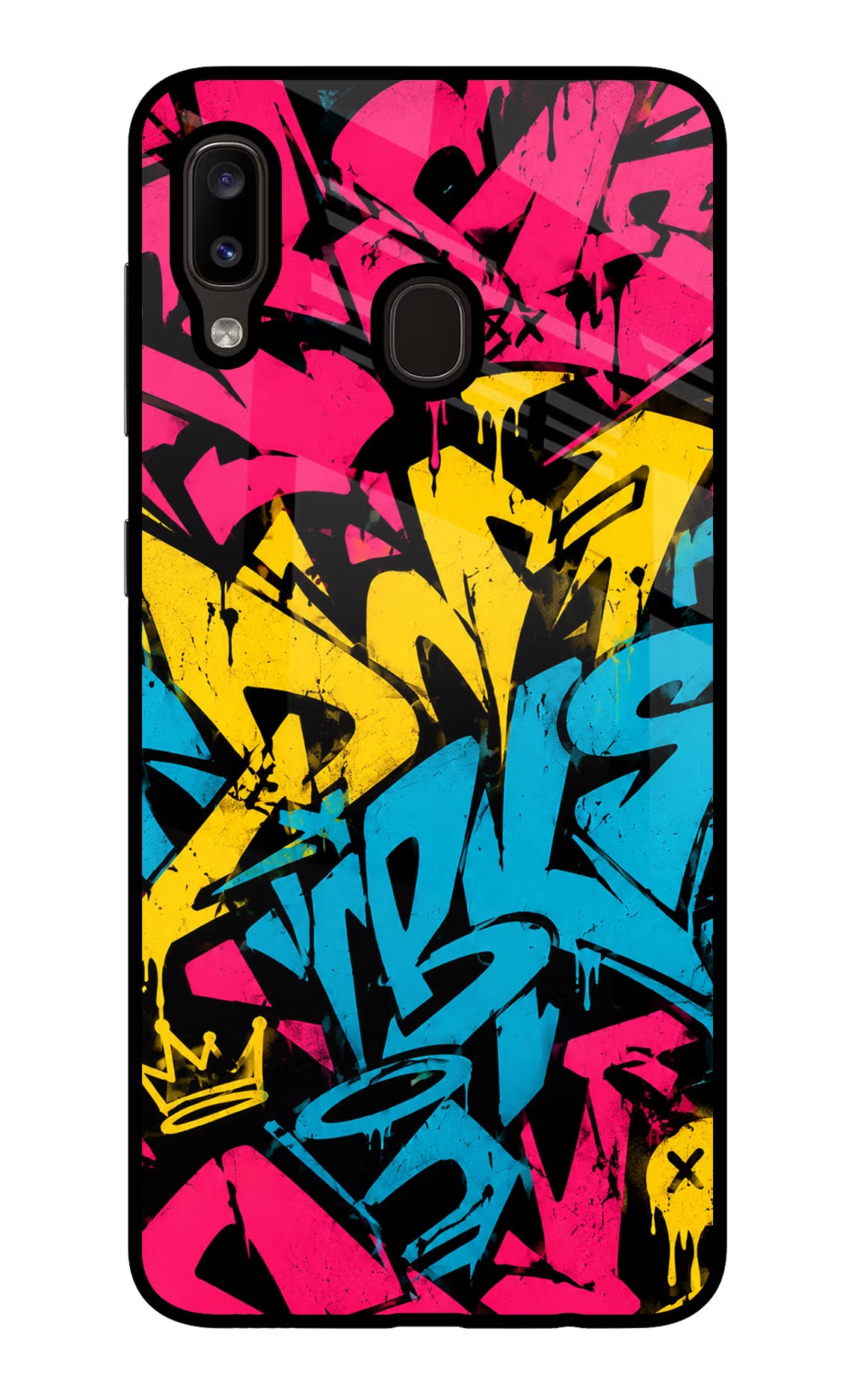 Graffiti Vibe Samsung A20/M10s Glass Case