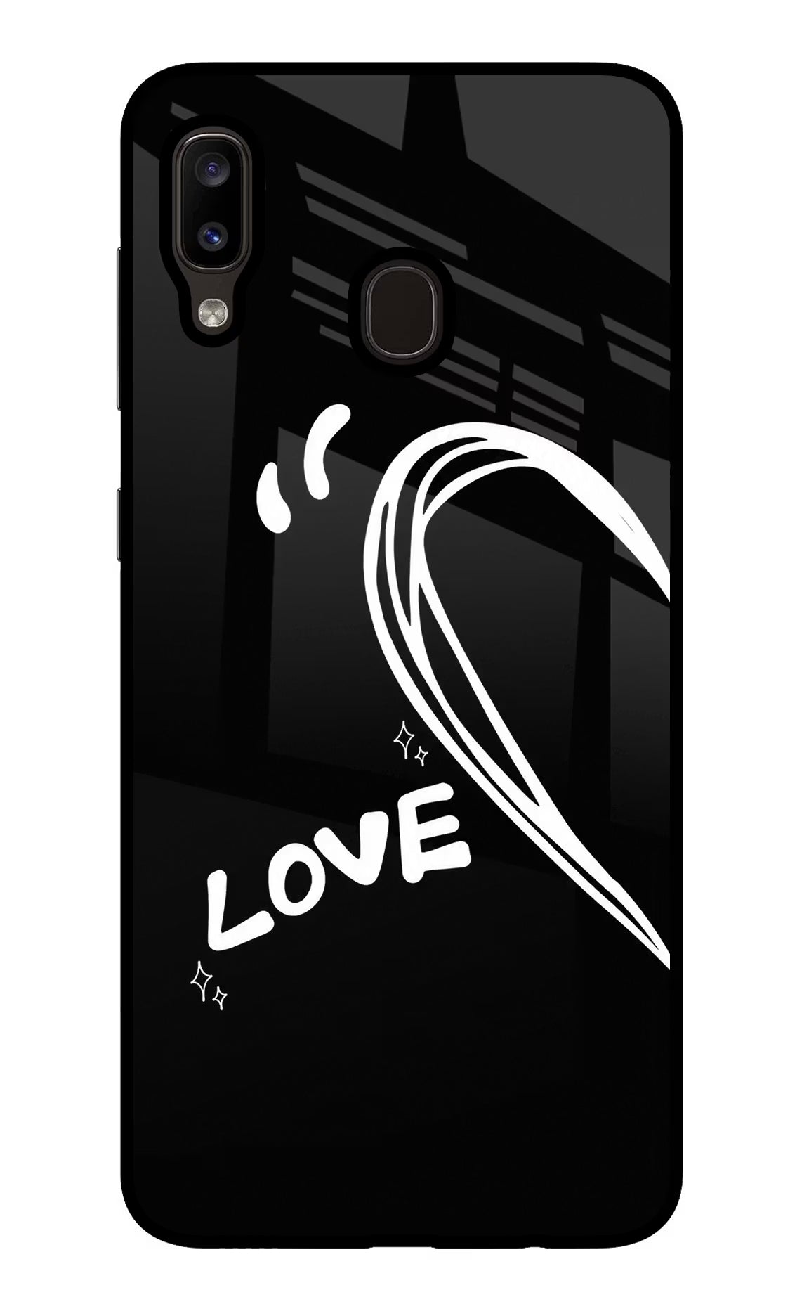 Love Line Samsung A20/M10s Glass Case