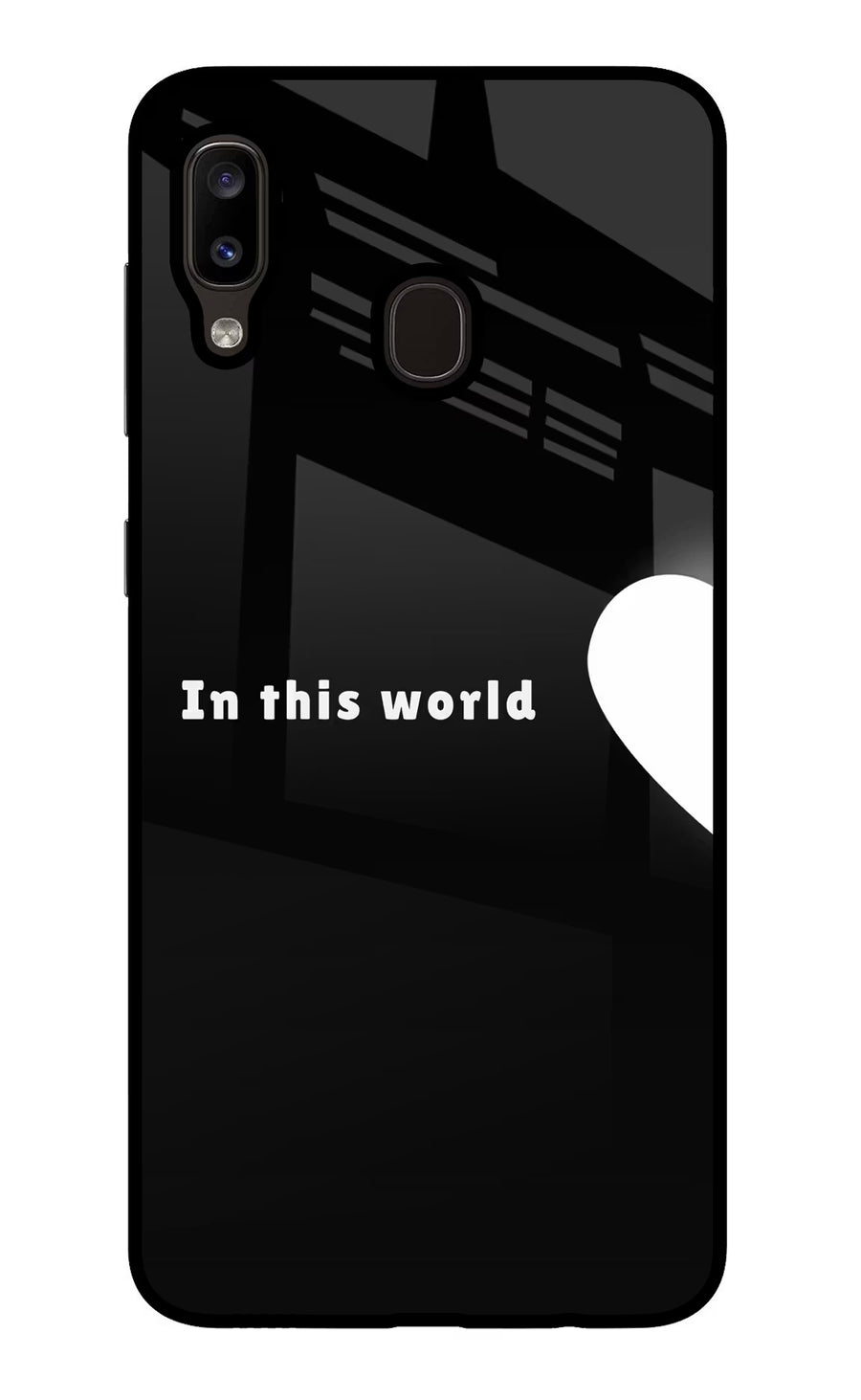This World Samsung A20/M10s Back Cover, Glass case