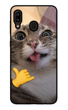 Silly Cat Call Samsung A20/M10s Glass Case