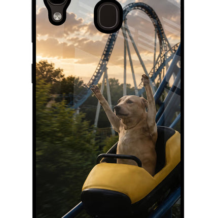 Rollercoaster Dog Samsung A20/M10s Glass Case