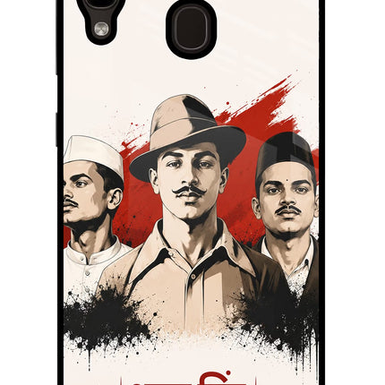 Bhagat Singh Trio Samsung A20/M10s Glass Case