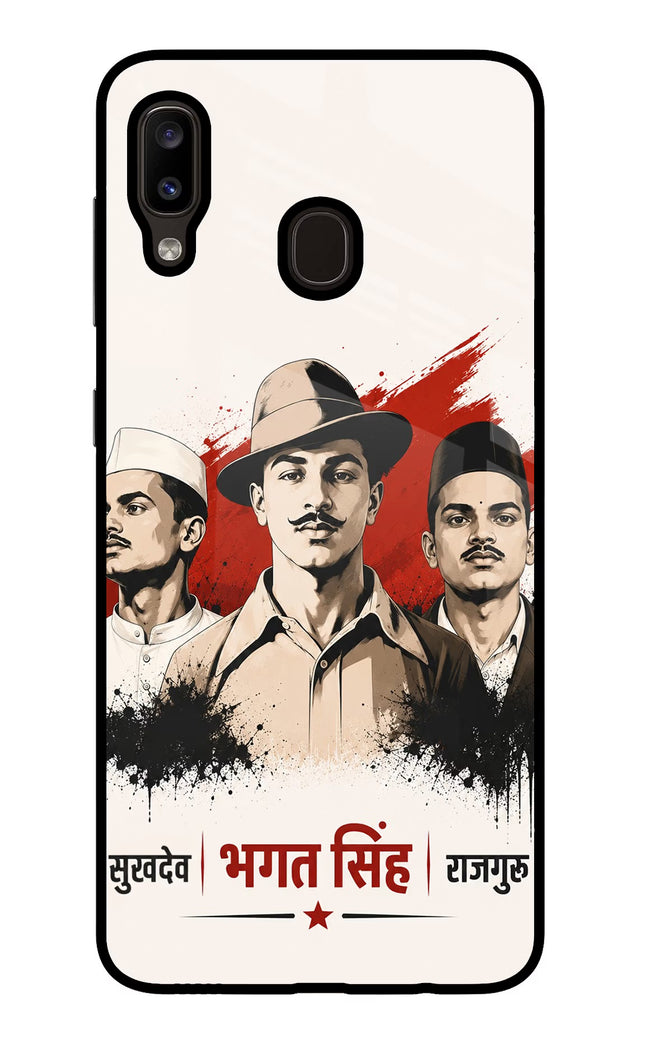 Bhagat Singh Trio Samsung A20/M10s Glass Case