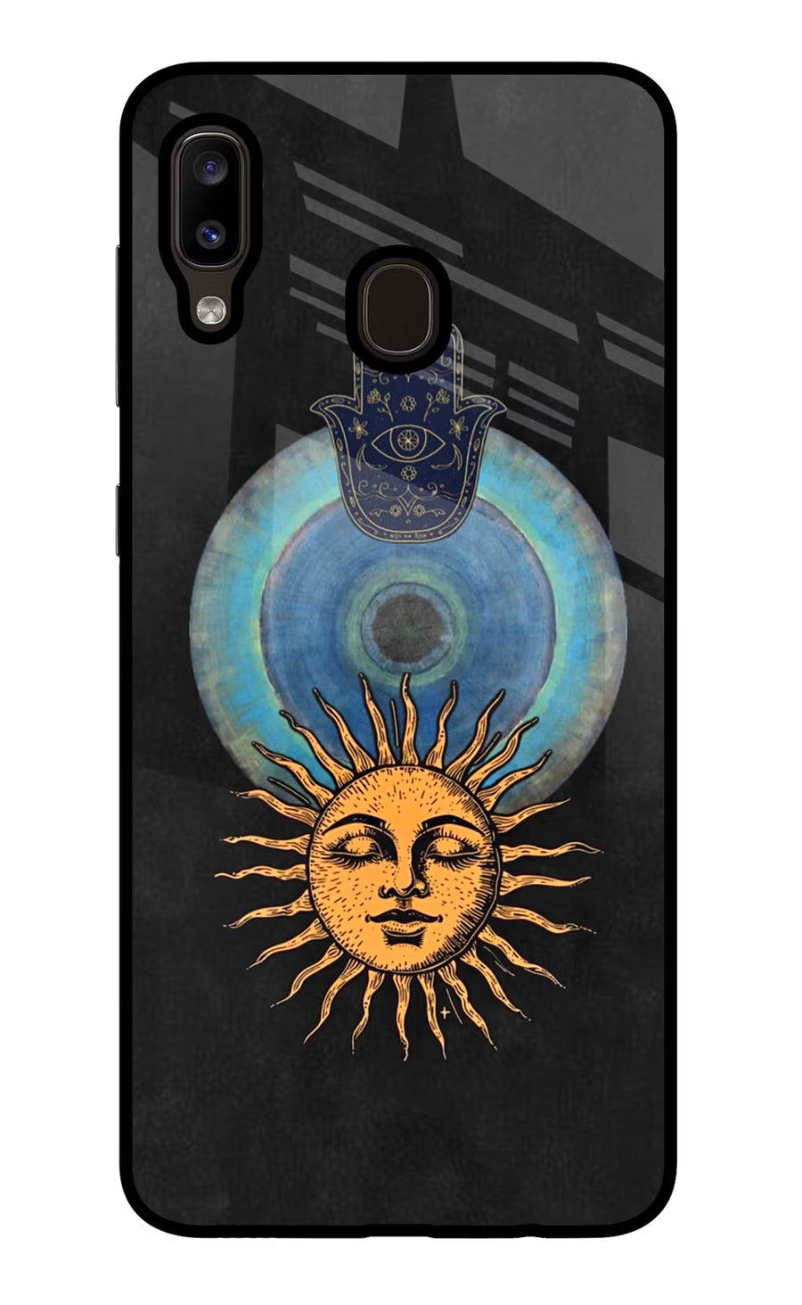 Divine Sun Samsung A20/M10s Back Cover, Glass case