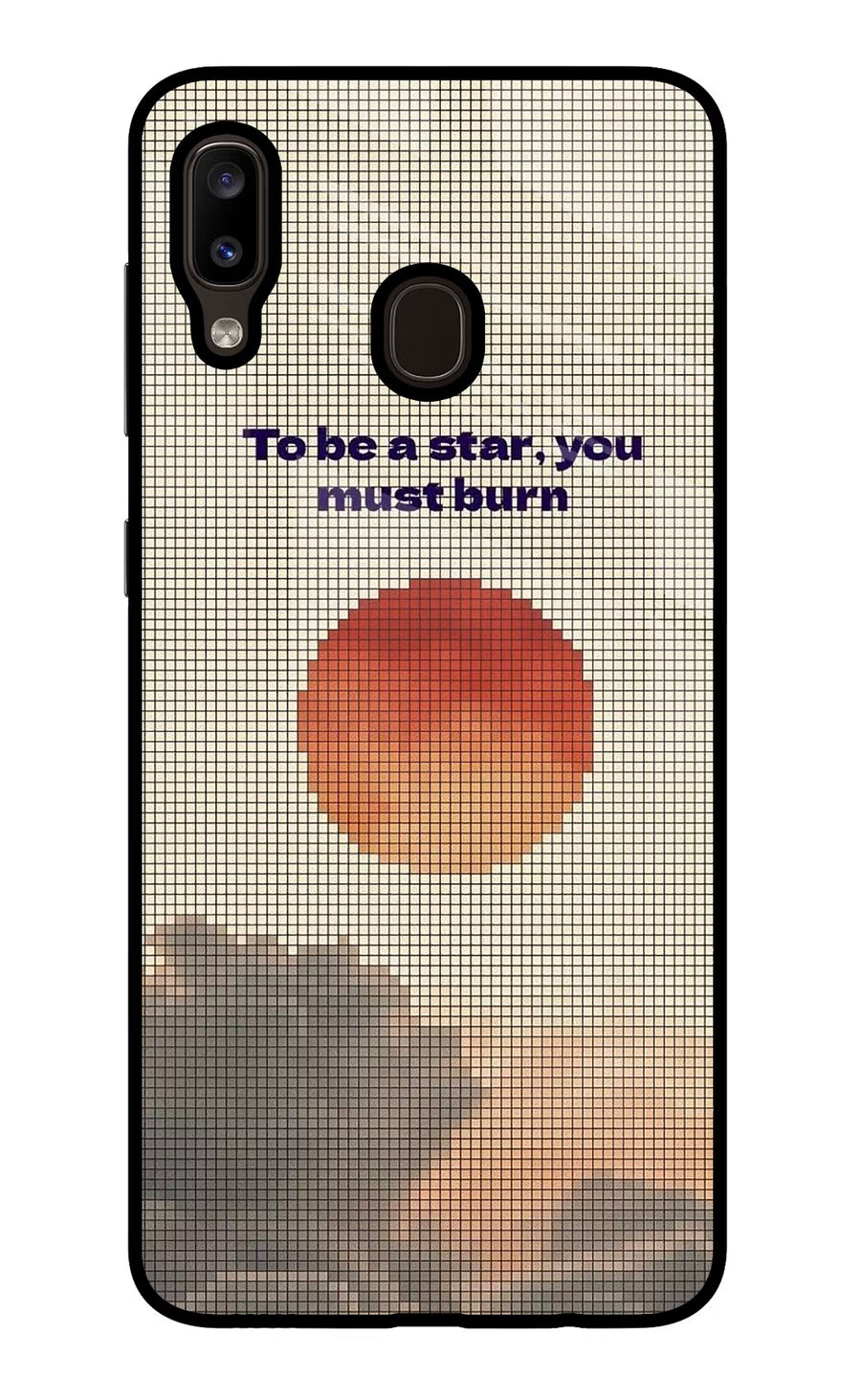 Pixel Sun Samsung A20/M10s Back Cover, Glass case