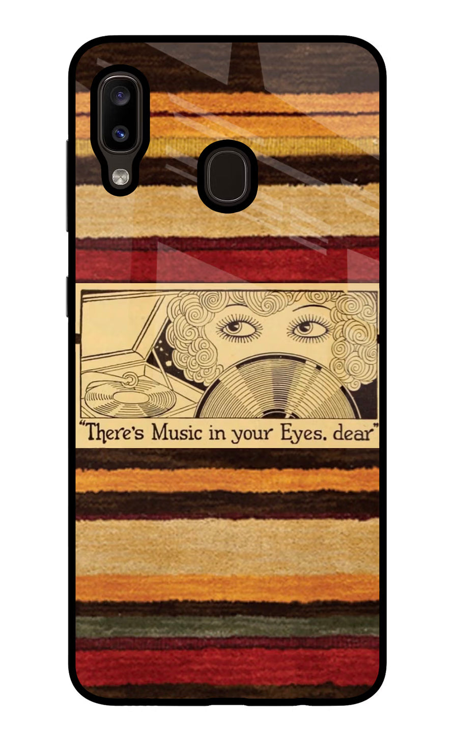 Vinyl Stripes Samsung A20/M10s Back Cover, Glass case