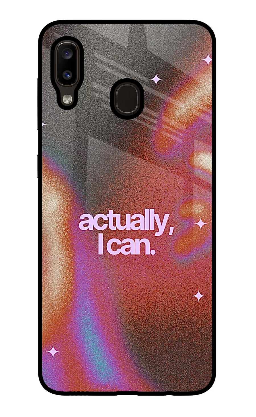 Pink Aura Samsung A20/M10s Back Cover, Glass case
