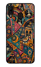 Folk Print Samsung A20/M10s Glass Case