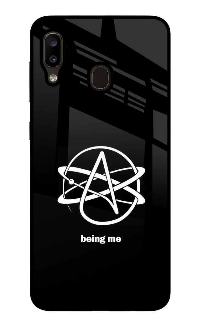 Atheist Symbol Samsung A20/M10s Glass Case