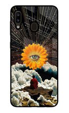 Cosmic Flower Samsung A20/M10s Glass Case