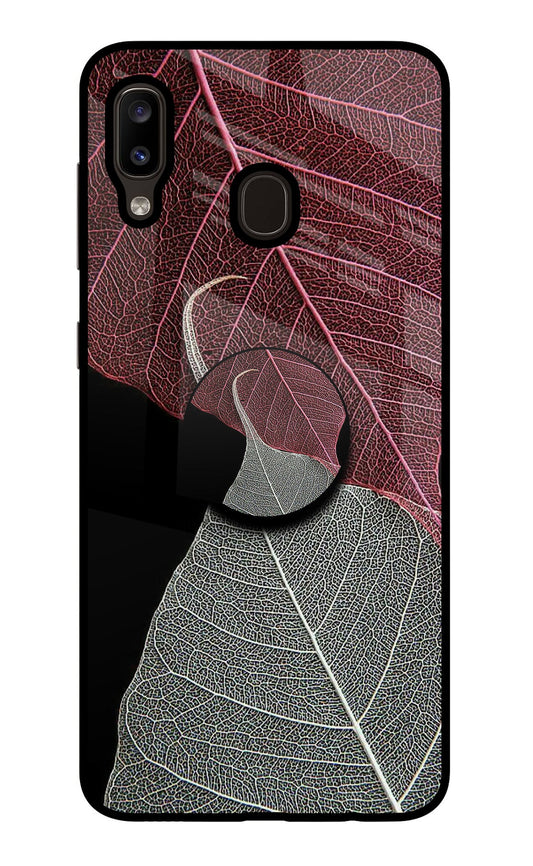 Leaf Pattern Samsung A20/M10s Glass Case