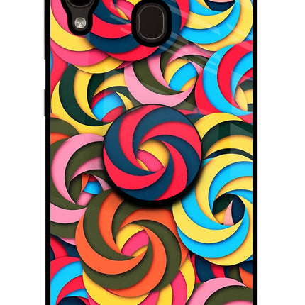 Spiral Pattern Samsung A20/M10s Pop Case by Casekaro