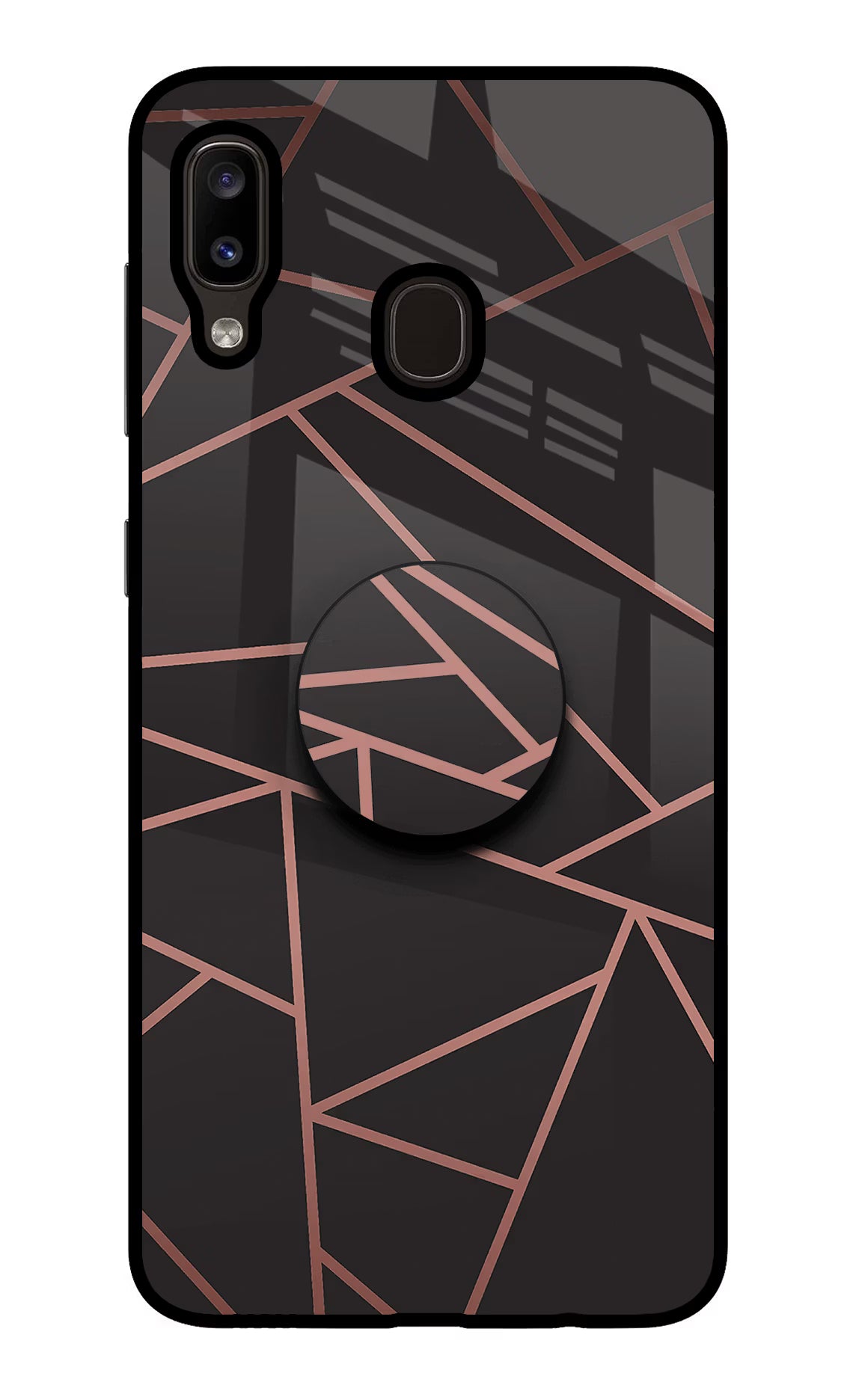 Geometric Pattern Samsung A20/M10s Glass Case