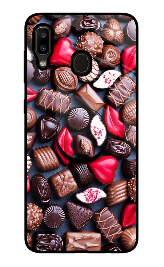 Chocolates Samsung A20/M10s Glass Case