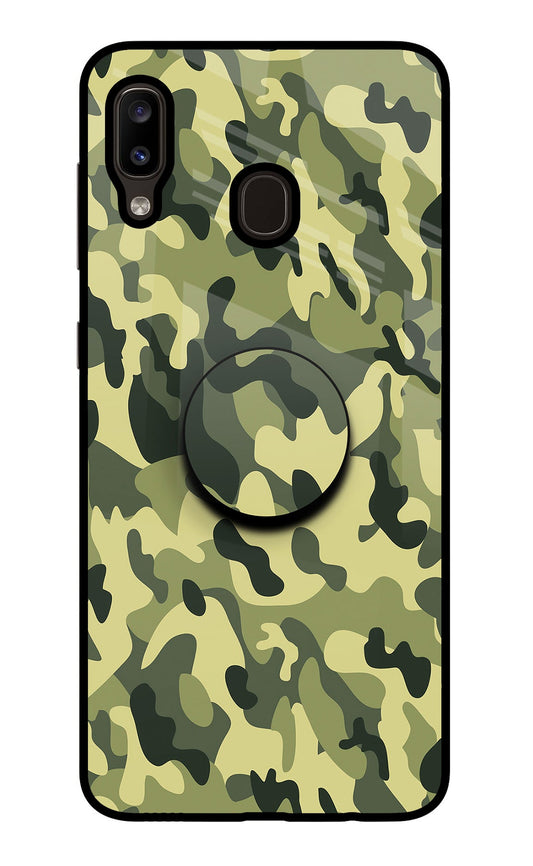 Camouflage Samsung A20/M10s Glass Case