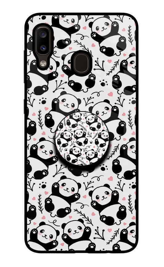 Cute Panda Samsung A20/M10s Glass Case