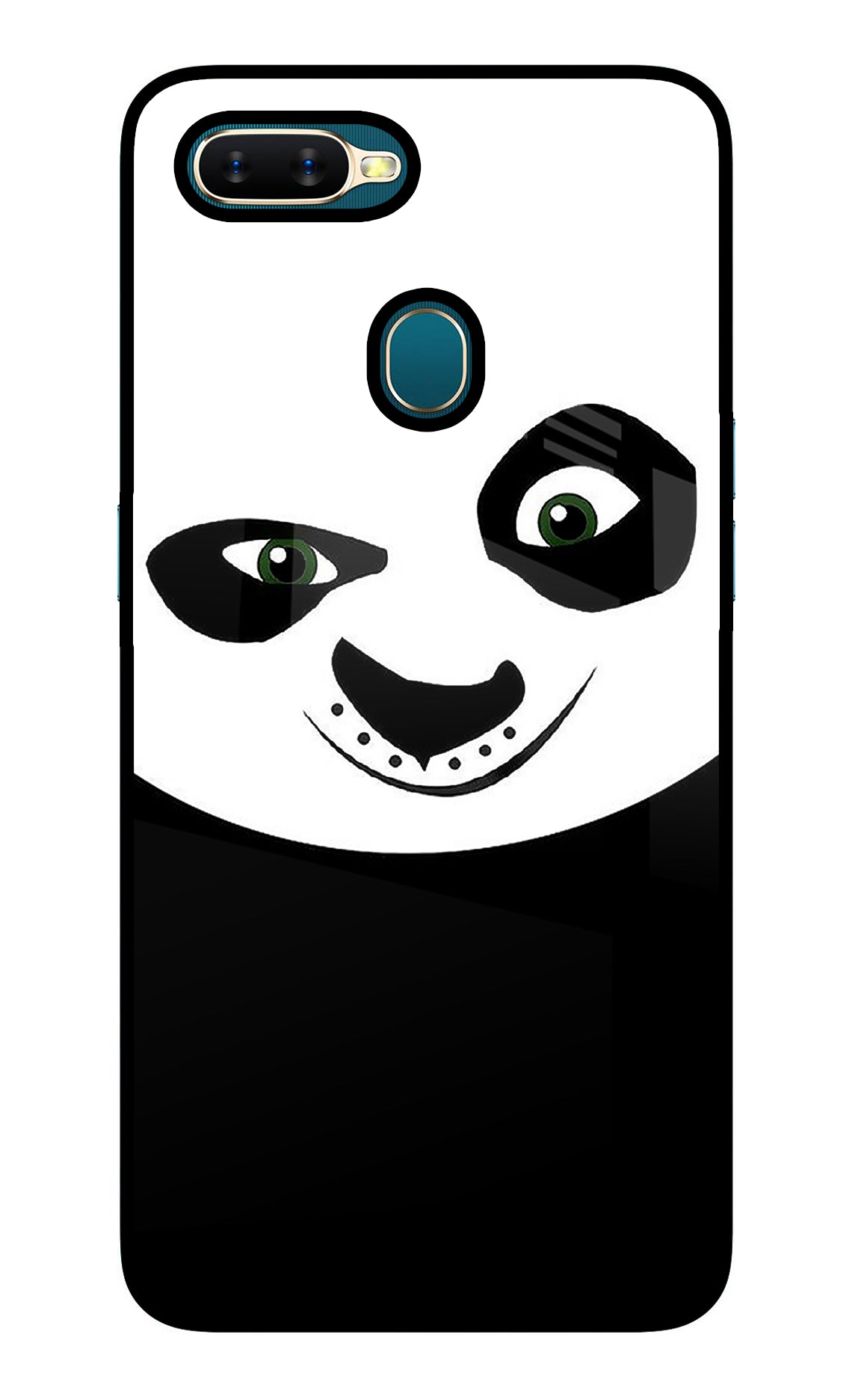 Panda Oppo A7/A5s/A12 Glass Case