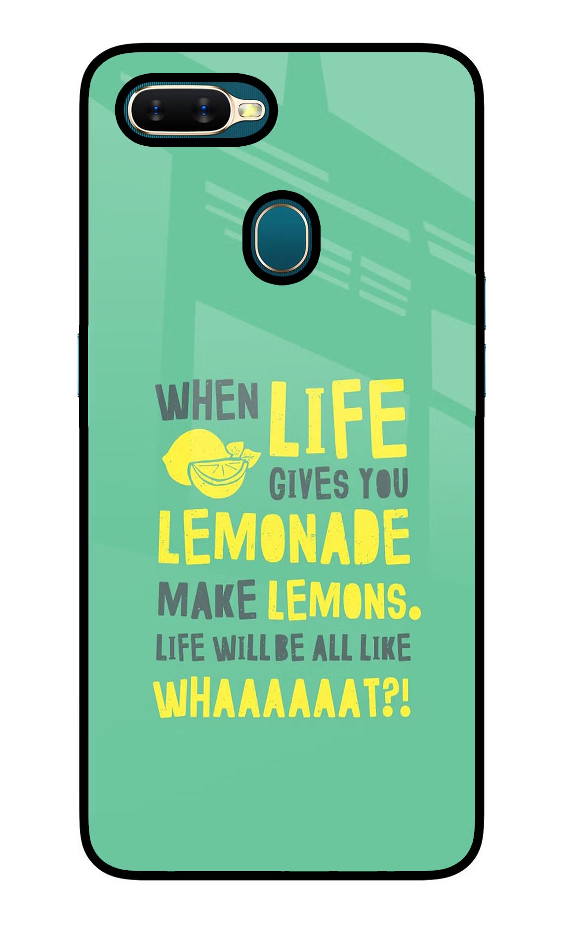 Quote Oppo A7/A5s/A12 Glass Case Back Cover by Casekaro