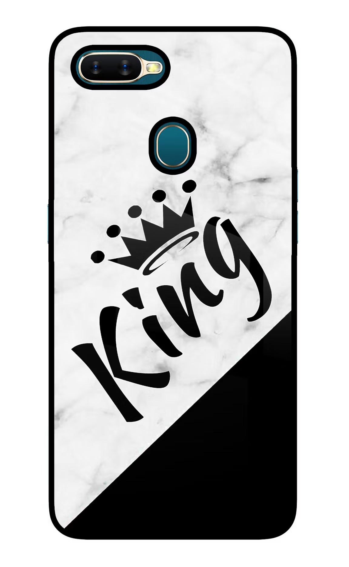 King Oppo A7/A5s/A12 Glass Case Back Cover by Casekaro